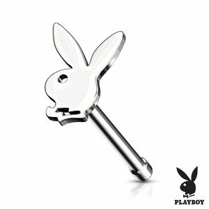 5 Piece Playboy Bunny Silver Nose Stud Rings